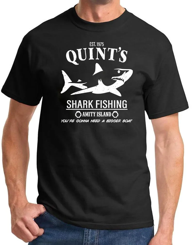 Quints Shark Fishing Jaws Amity Island Classic Design T ShirT