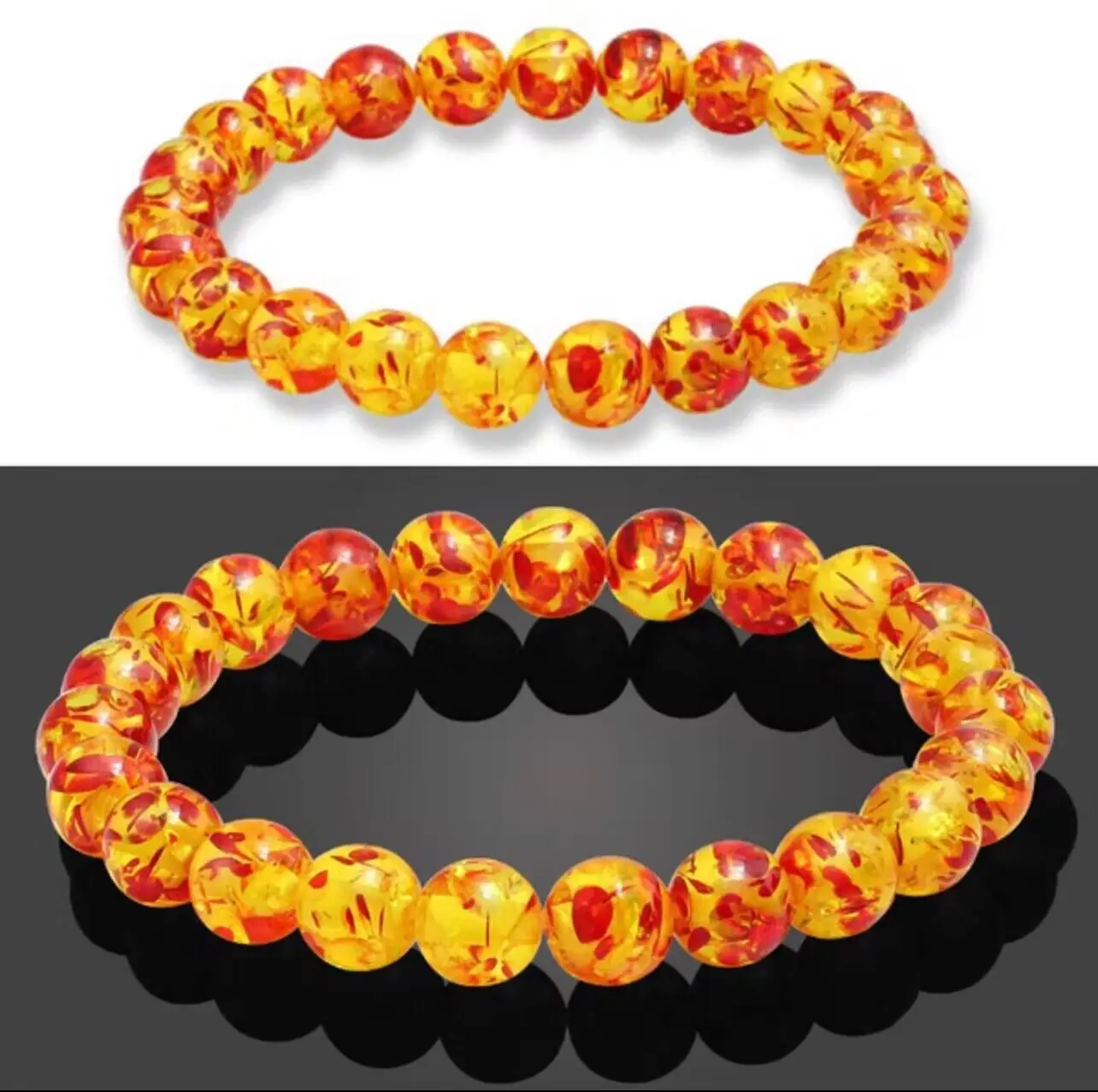 Trendy Charm Bracelet Imitation Ambers Lucky Beaded Bracelets Bangles for Women Men Jewelry Gifts Double11 Super Low Price Offer