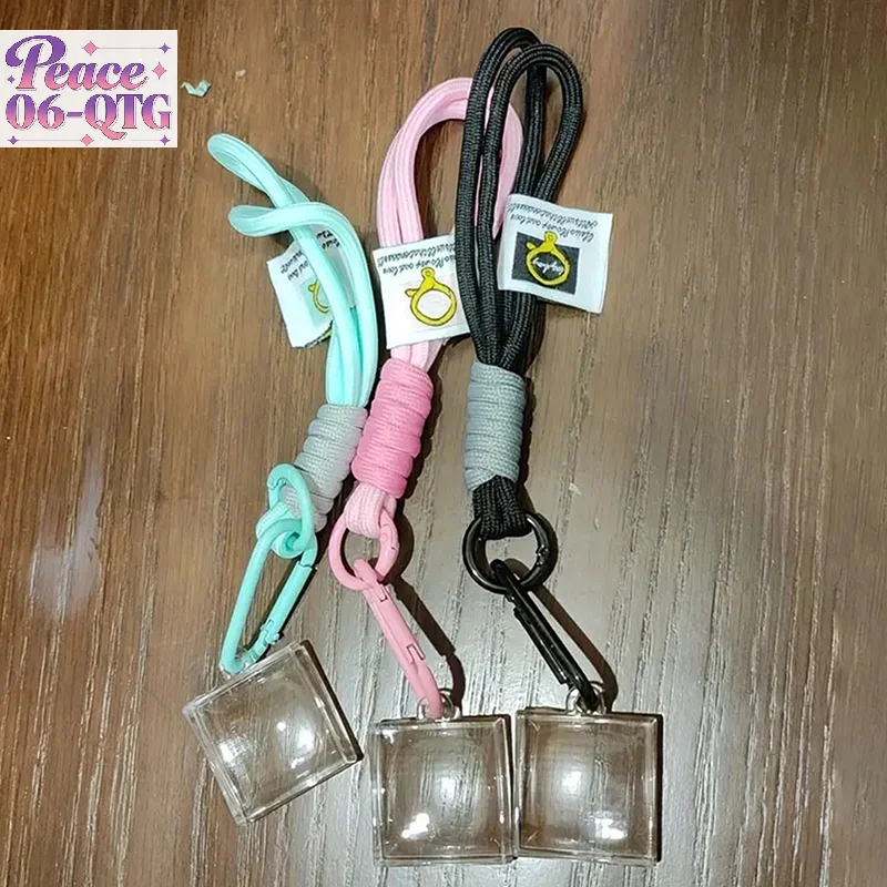 New 1PC Blank Acrylic Pixel Filter Keychain Clear Frame Keyring Couple Anniversary Graduation Bag Pendant DIY Accessories