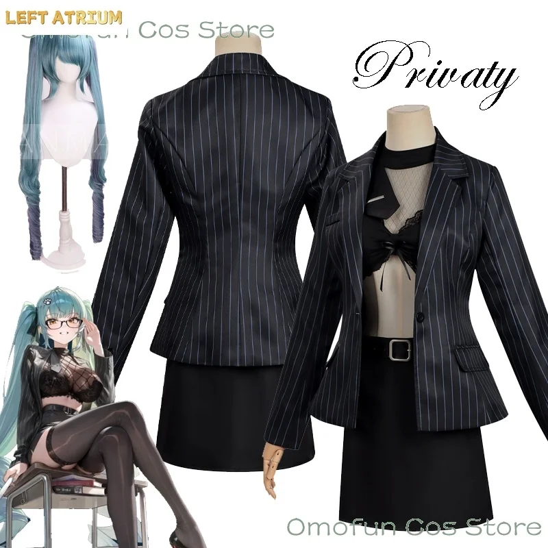 

Niikke Privaty Cosplay Suit Coat Skirts Women Sexy Goddess CLothing Halloween Women Full set With Wig Sharp Lesson brand-new
