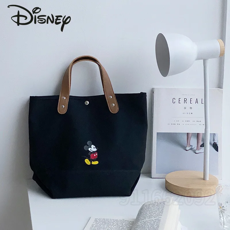 Imagem -02 - Disney-mickey Feminino um Bolsa de Ombro Bolsa Oblíqua Bolsala de Grande Capacidade Desenho Animado Fofo de Alta Qualidade Novo Moda