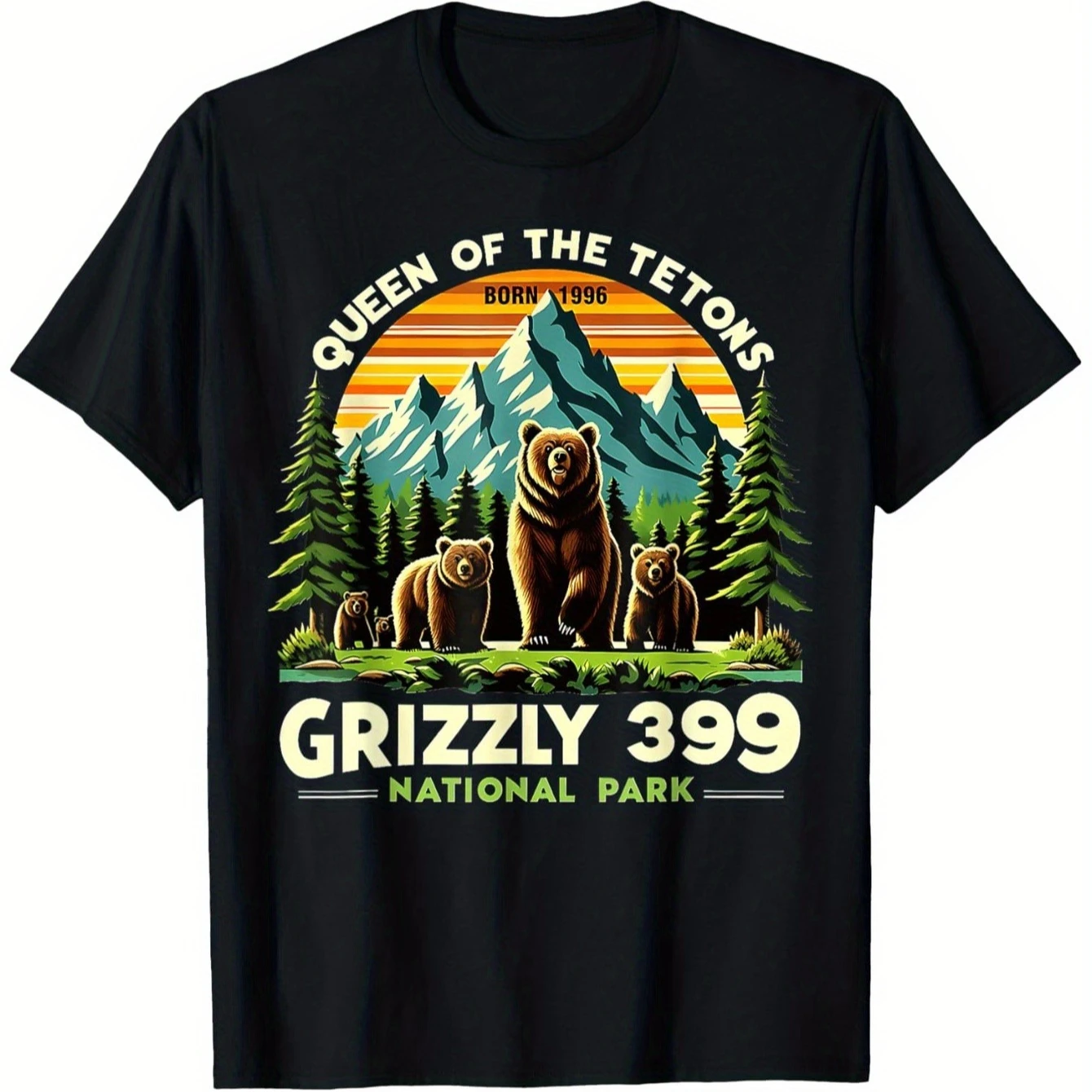 Grizzly 399 National Park Bear Lover T-Shirt 100% Cotton O-Neck Short Sleeve Summer Casual Mens T-shirt Streetwear