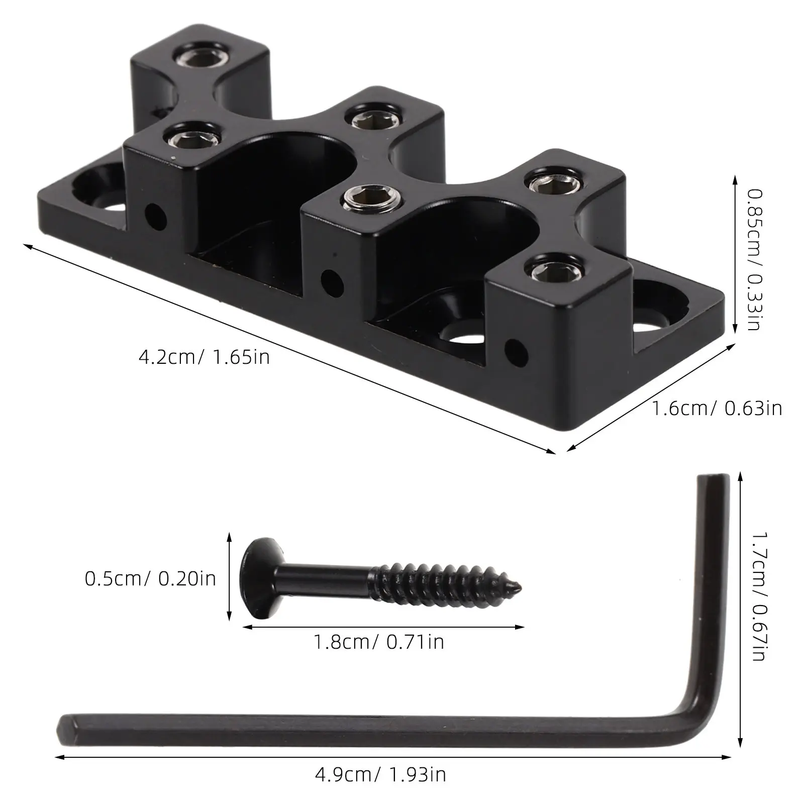 Brass Guitar Locking Nut Headless 42Mm String Clamp Block Replacement Lock Nut Hardware Guitar String Retainer Repair view 2