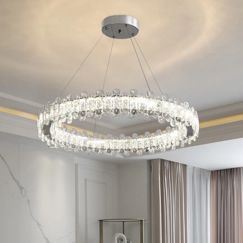 Nordic classic ceiling chandelier living room LED chandelier dining room crystal chandelier kitchen room decor crystal lights