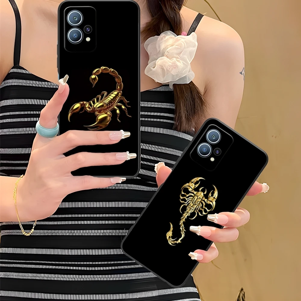 Colored Golden Scorpio Mobile Cell Phone Case for Huawei P60 P50 P40 P30 P20 P10 P9 P8 Pro Lite Plus Black Phone Cover Shell