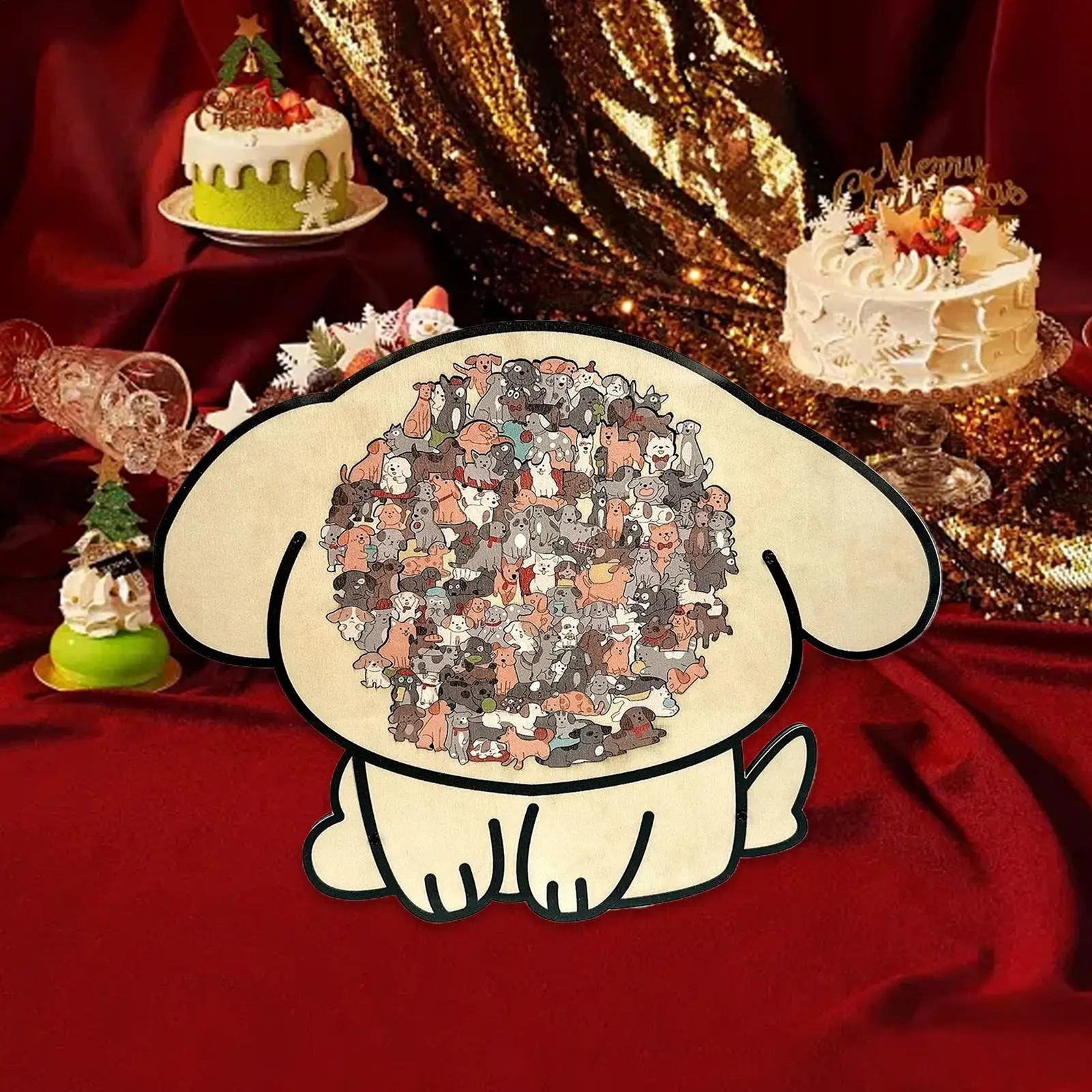 Tierpuzzles, Logik-Herausforderung, Gehirnspiel, farbiges Tierpuzzle aus Holz für Erwachsene, Jugendliche, ältere Freunde, Vorschule, Tischplatte