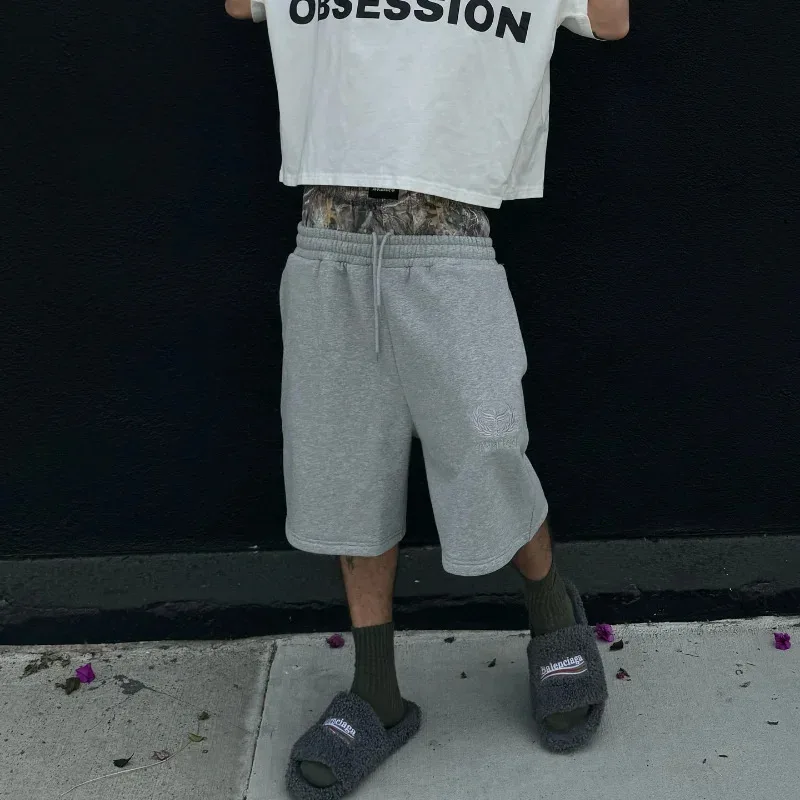 Retro Shorts Camouflage Pattern Double Waist Embroidered Streetwear Men Women Harajuku Hip Hop Casual Boxer Sports Shorts