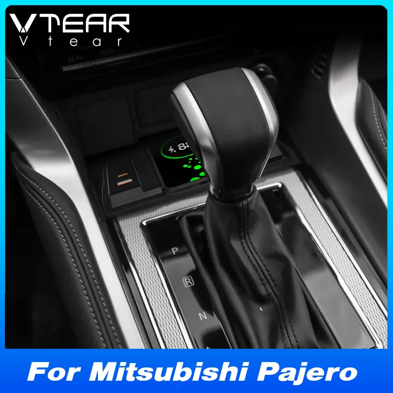 

For Mitsubishi Pajero Sport 2021 2022 2023 Accessories Car Wireless Charger Fast Phone Charging Plate Adapter Interior Parts