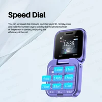 SERVO I16 PRO 4G LTE Mini Flip Mobile Phone Dual SIM Standby Call Recording Speed Dial FM Radio 1.77' Screen Foldable Cellphones 5