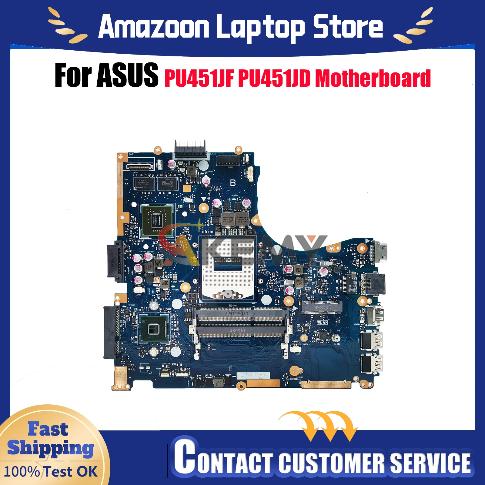 

PU451JF Материнская плата для ноутбука ASUS VivoBook PU451JF PU451J PU451JD Материнская плата для ноутбука на складе 100% тестирование ОК быстрая доставка