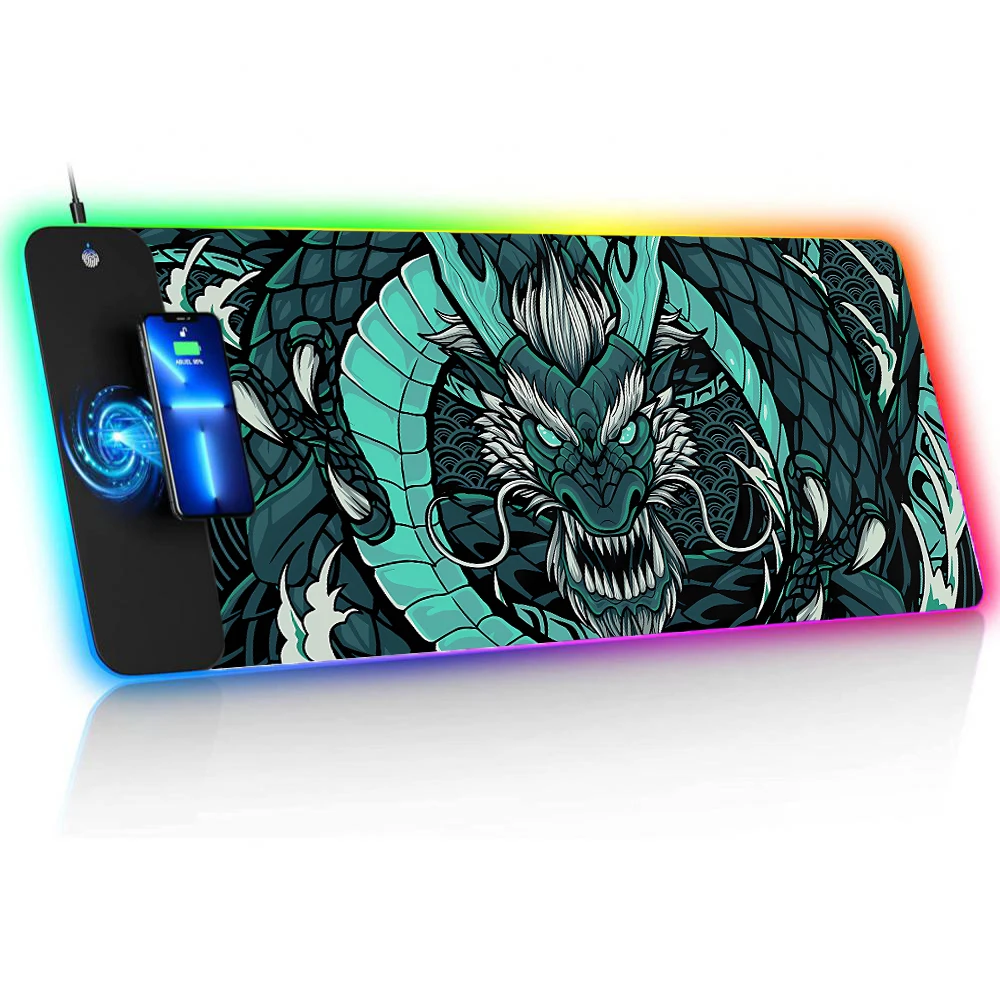 Wireless Charging Computer Mouse Pad Qinglong Dragon Laptop Accessories Gaming Pad Cushions Cushions Office Equipment Carpet