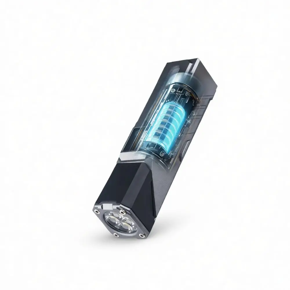 Multi Functional Mini Flashlight 90 Degree Angle LED Torch Magnetic Base Rechargeable Work Lamp Colorful Light For Daily