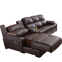 Leather Electric Massage Functional Recliner Sofa Chair home furniture