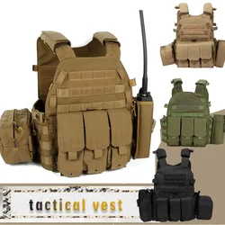 6094 wojskowa armia bojowa kamizelka do gier Wargame nylonowa torba Molle sprzęt kamizelka taktyczna kamizelka kuloodporna płyta myśliwska Carrier akcesoria Airsoft