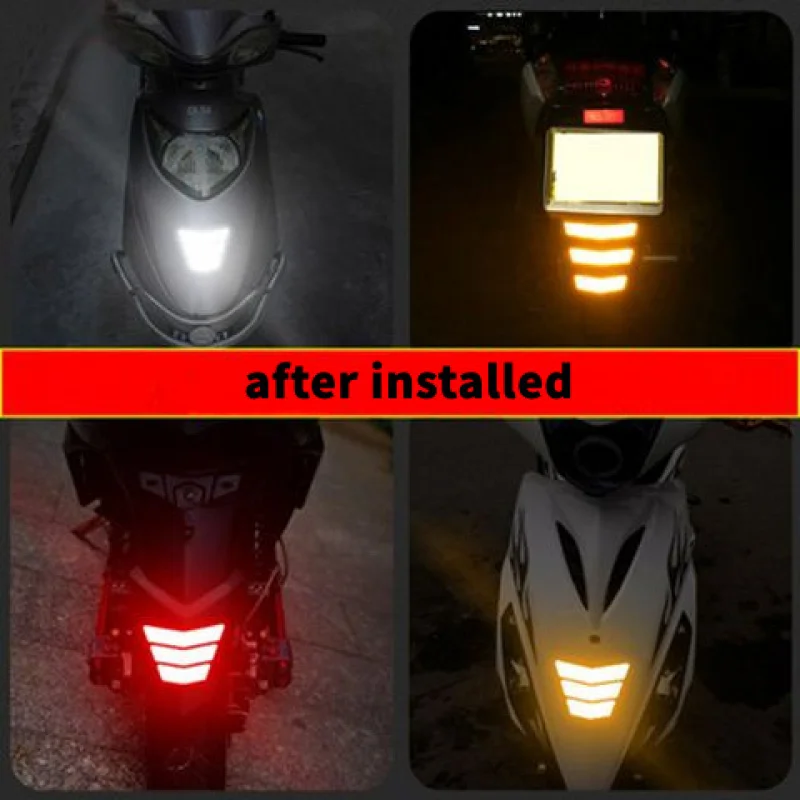 For SYM HUSKY 150 300 ADV Motorcycle Reflective Sticker Rear Mudguard Front Fenders Warning Mark DIY Body Stickers Accessories