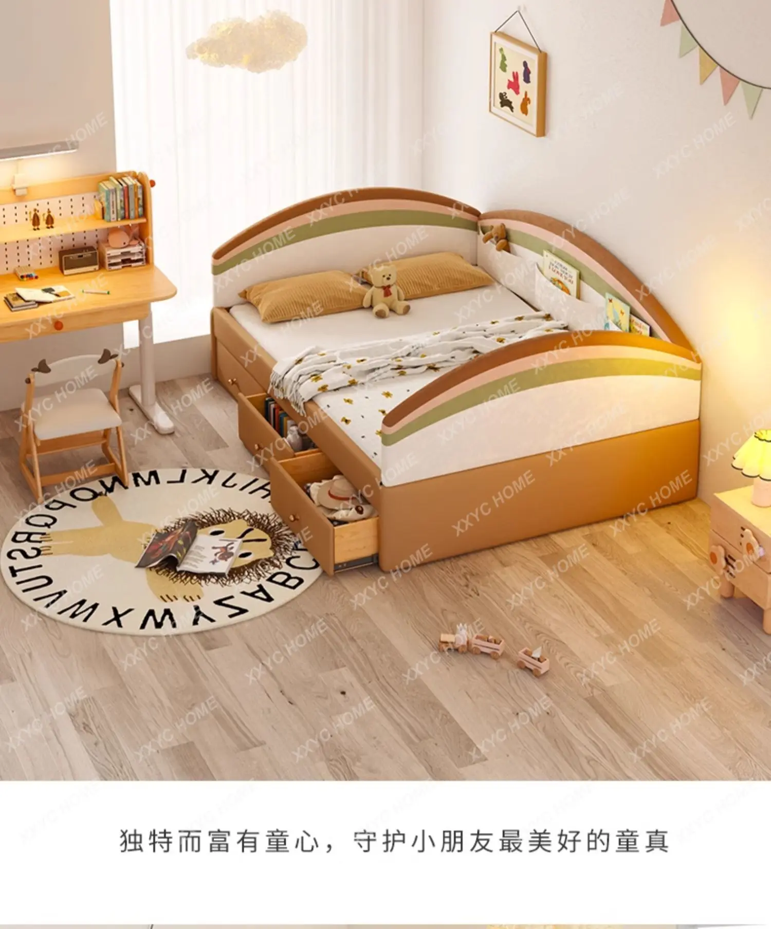

Rainbow High Box Storage Bed Air Pressure Box Storage Tatami Room With Fence
