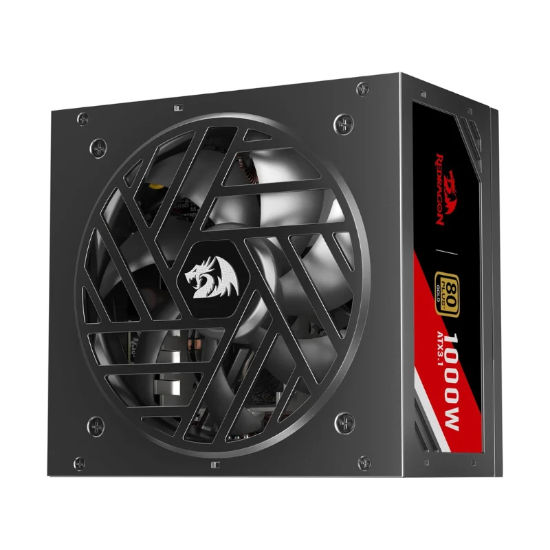 Redragon RGMS-1000W PRO 80+ Gold 1000 Watt Upgraded ATX 3.1 & PCIe 5.1 Fully Modular Compact 150mm Size Power Supply