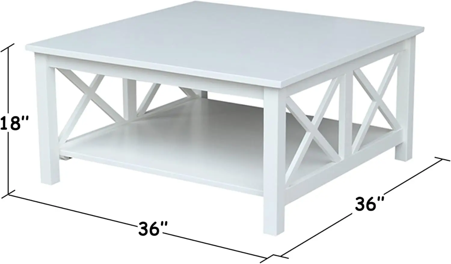 International Concepts Square Coffee Table, White