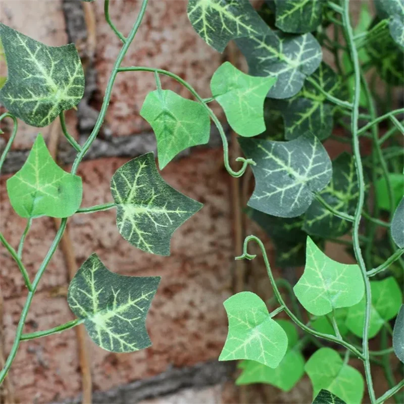 

2.5M Long Artificial Green Vines Leaf Garland Silk Wisteria Vines Fake Foliage Flowers Home Decor Garden Wedding Decoration