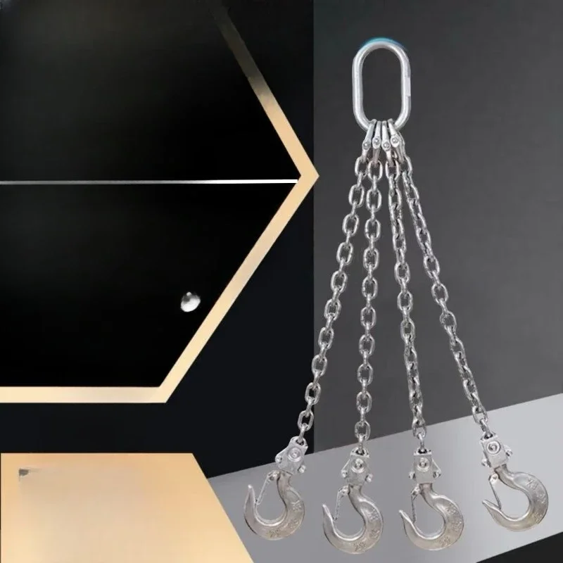 Stainless steel rigging 304 hook chain crane, spreader anti-corrosion and anti-rust lifting ring hook sling