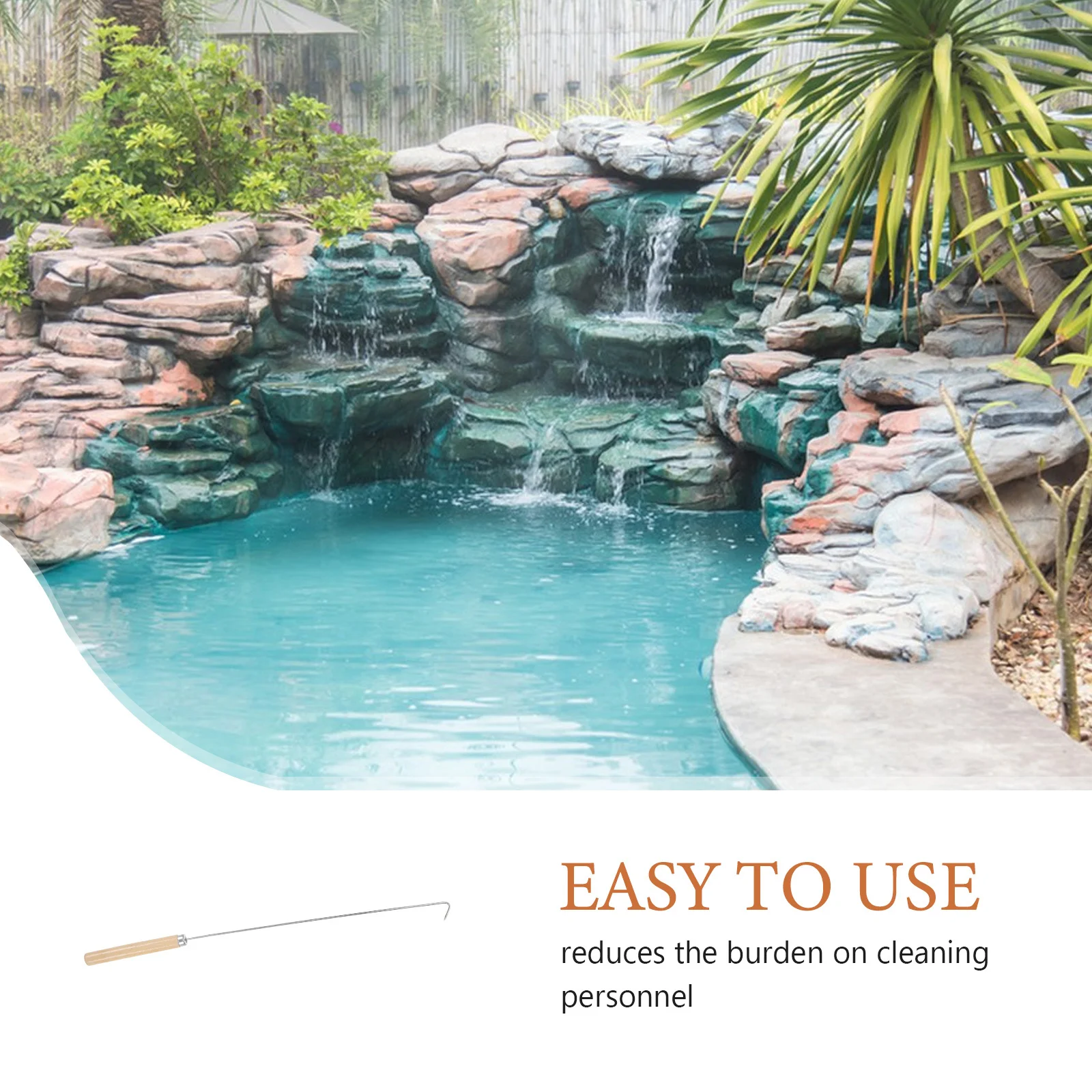 4 قطعة أداة تنظيف الشلال إزالة الحطام لحديقة نافورة سبا تسرب المياه في الهواء الطلق ميزة حجر المنتقى بركة