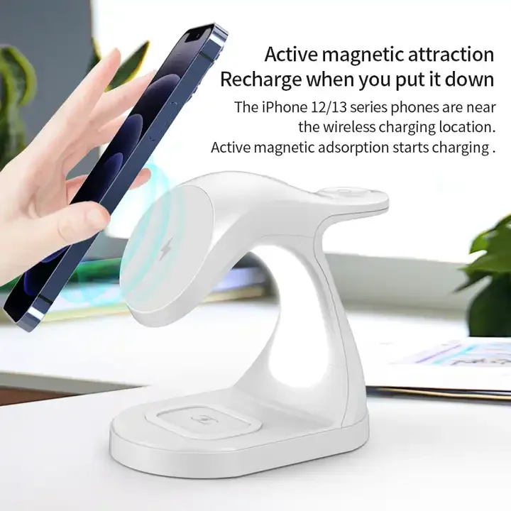 

Light Magnetic Wireless Charger with LED Night for Smart Watch Earphone Cell Phone