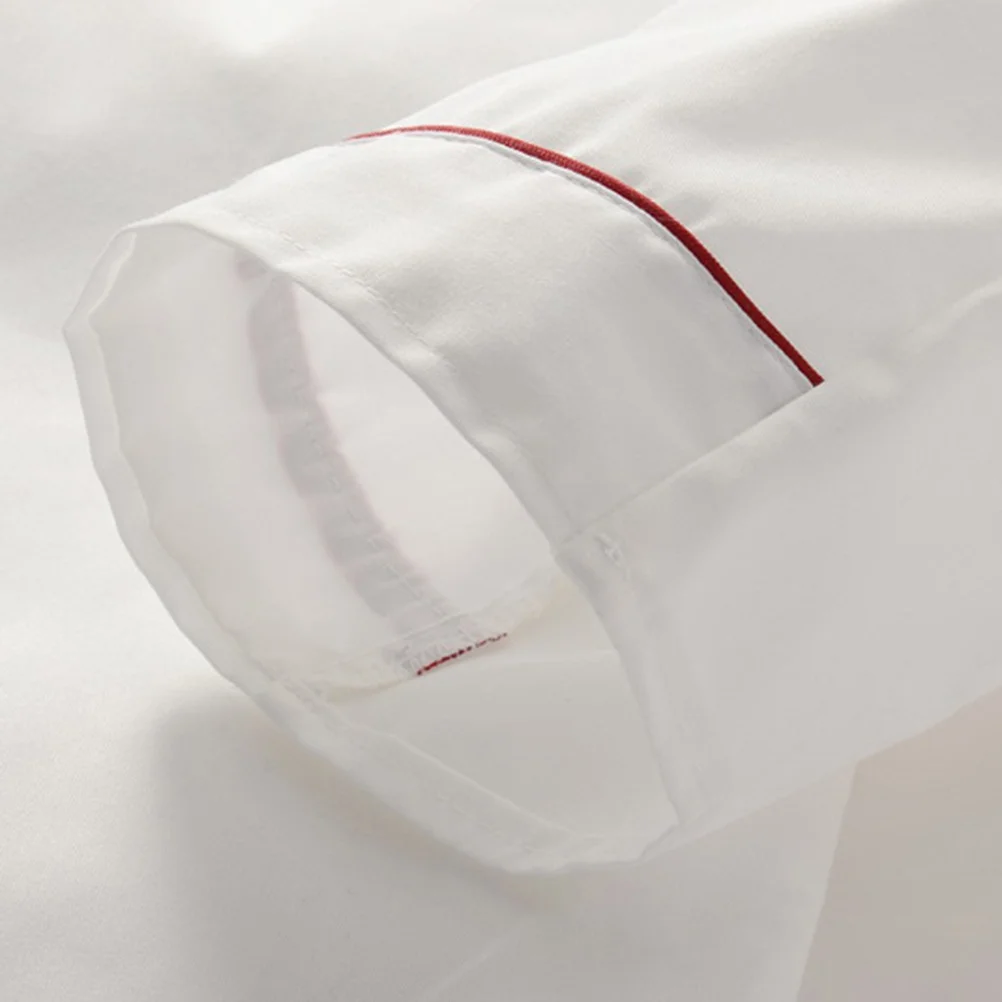 Uniform Short Sleeve Oil Proof Wash Resistant Workwear For Restaurant Hotel Kitchen Staff M White