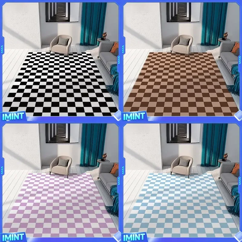 Color Checkerboard Plaid Carpets for Living Room Decoration Large Rugs for Bedroom Decor Carpet Washable Rug Floor Mats for