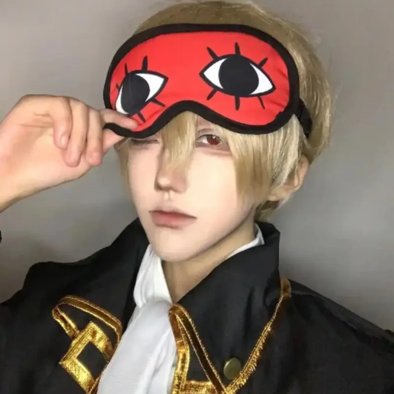 Anime Gintama Okita Sougo Eye Mask Cosplay Props Red Eye Sleep Mask Holiday Party Face Decoration Accessories Eyepatch Unisex