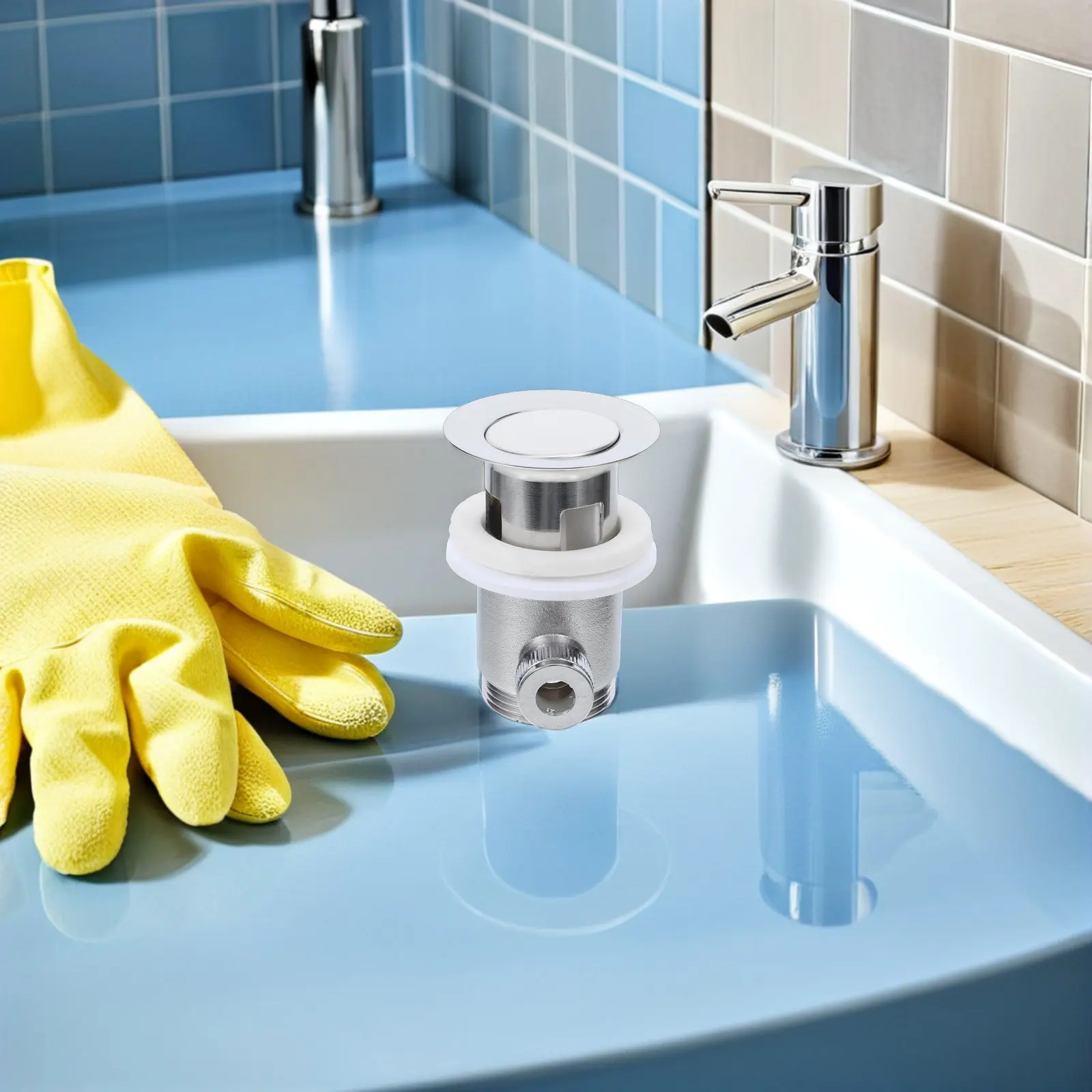 European Style Pull-Up Drain Stopper for Bathroom Sink – Ball Pop-Up Rod Replacement