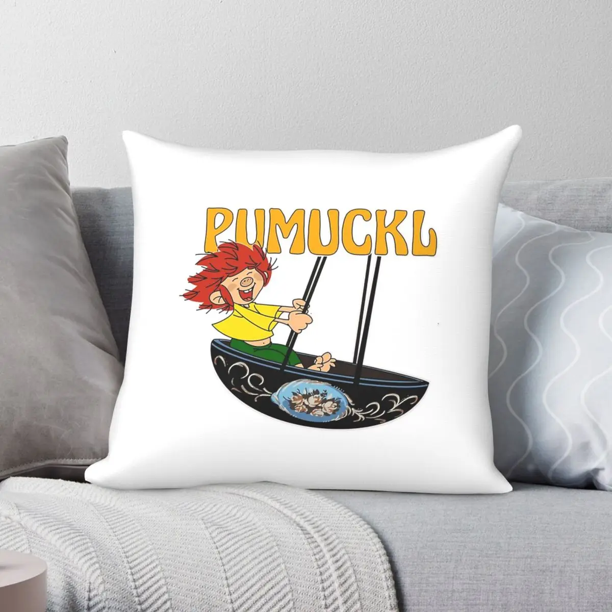 Meister Eder Und Sein Pumuckl Swing Pillowcase Polyester Linen Velvet Creative Zip Decorative Home Cushion Cover