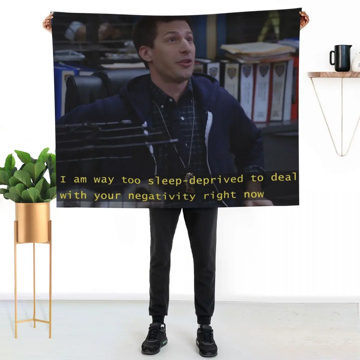 

jake peralta is sleep deprived Throw Blanket Lightweight Warm Blanket for Travel Camping