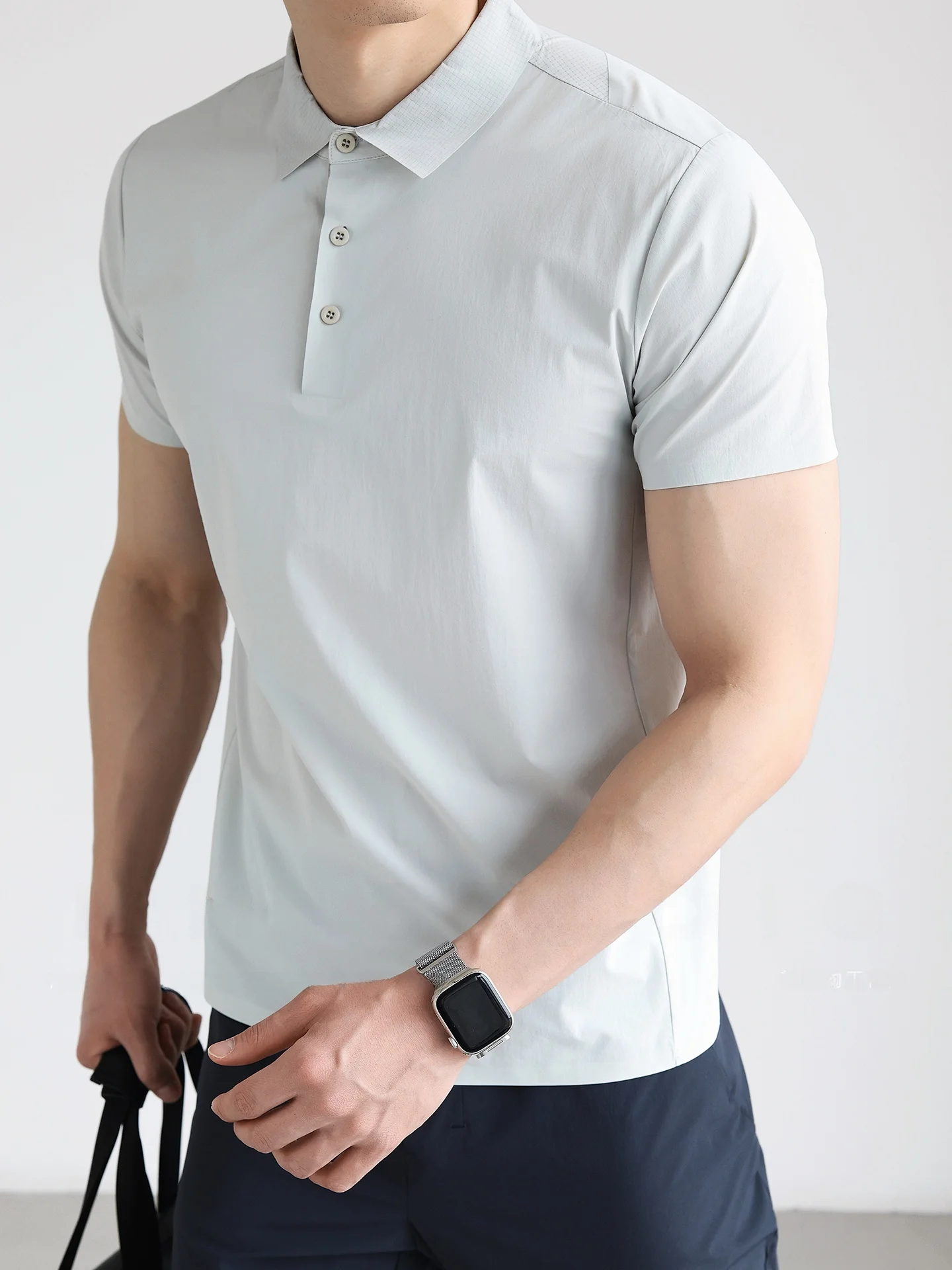 Lightweight Breathable Quick-Dry Short Sleeve  Shirt Men's Summer Casual Business Outdoor Sports Cool Feeling T-Shirt