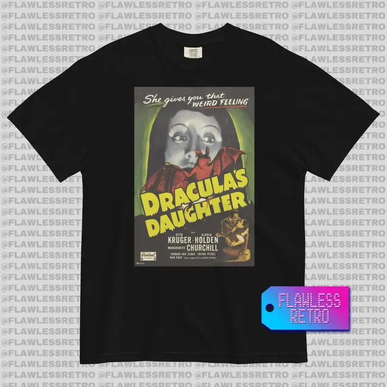 

DRACULA'S DAUGHTER Retro Horror Poster Tee