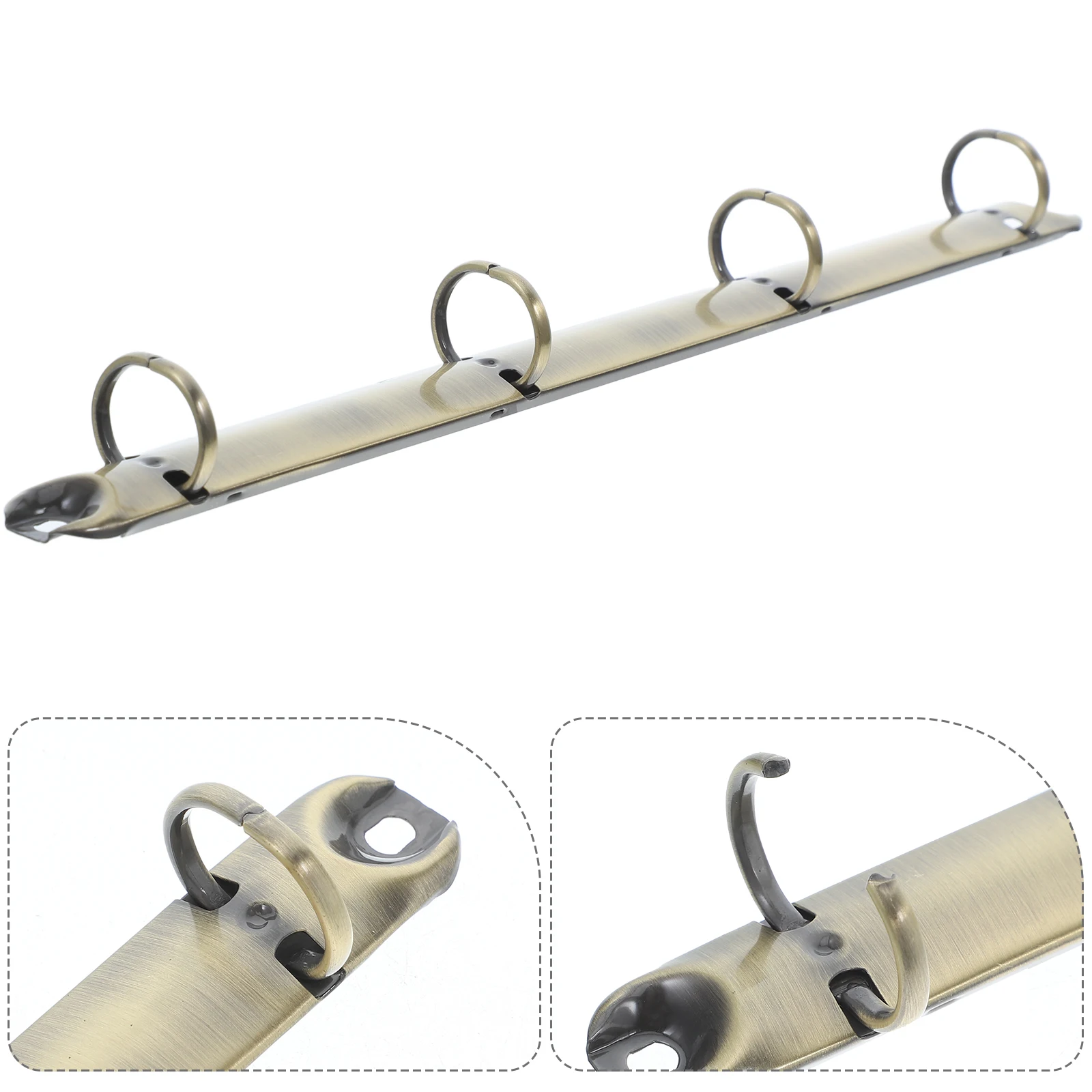 

DIY Metal Ring Binder Mechanism 4 Ring A4 Binding Spines for Loose Leaf Notebooks Document Organizer Portable File Management