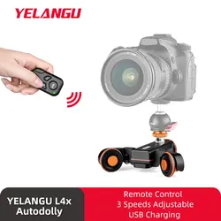 YELANGU 카메라 비디오 오토돌리 L4X 전기 모터 트랙 슬라이더, 캐논 니콘 소니 DSLR 아이폰 12 13 샤오미