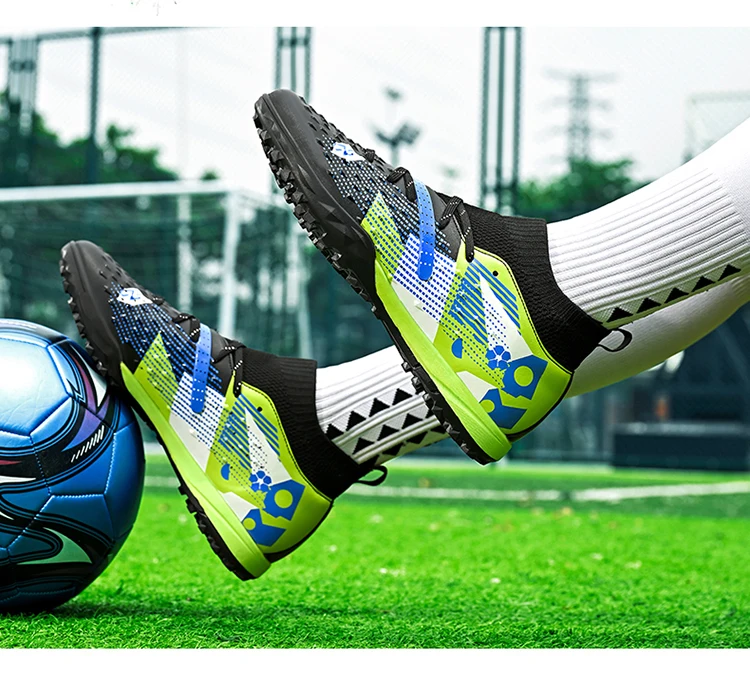 Neue Männer Fußball Schuhe Hochwertige Outdoor Hohe Knöchel Ultraleicht Indoor Fußball Stiefel Nicht-Slip Sport Schuhe Futsal Nicht-Slip – Detail 27