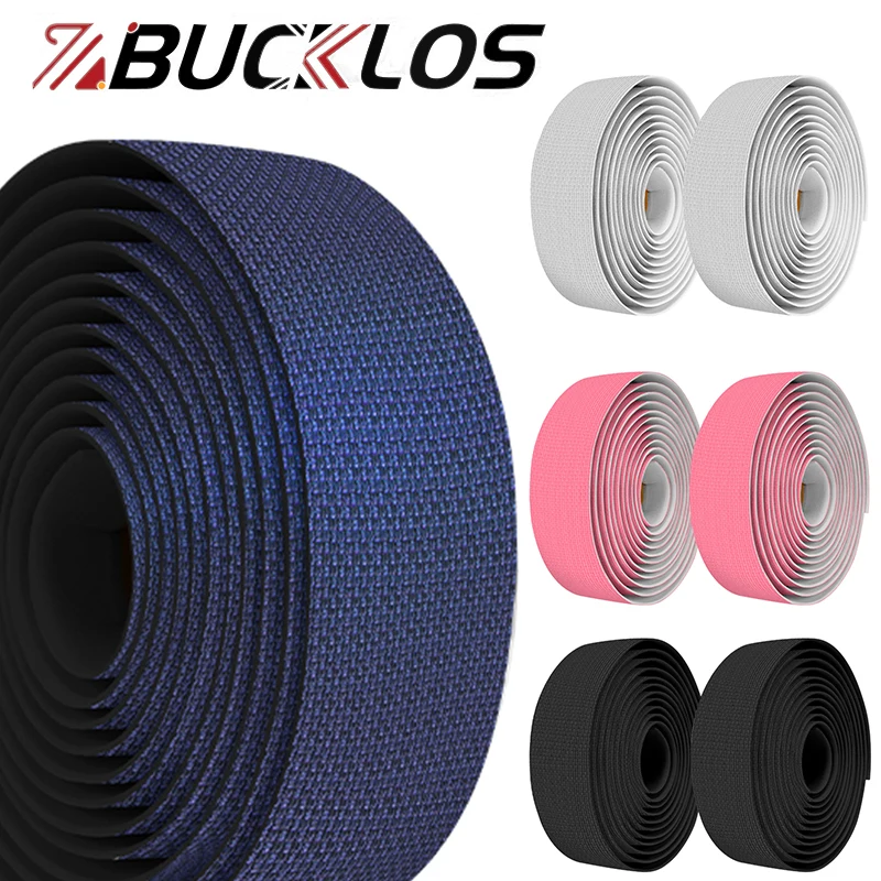 BUCKLOS Road Bicycle Handlebar Tape Silicone Non-slip Shockproof Cycling Bike Handlebar Wrap Soft Comfortable Bicycle Bar Tapes