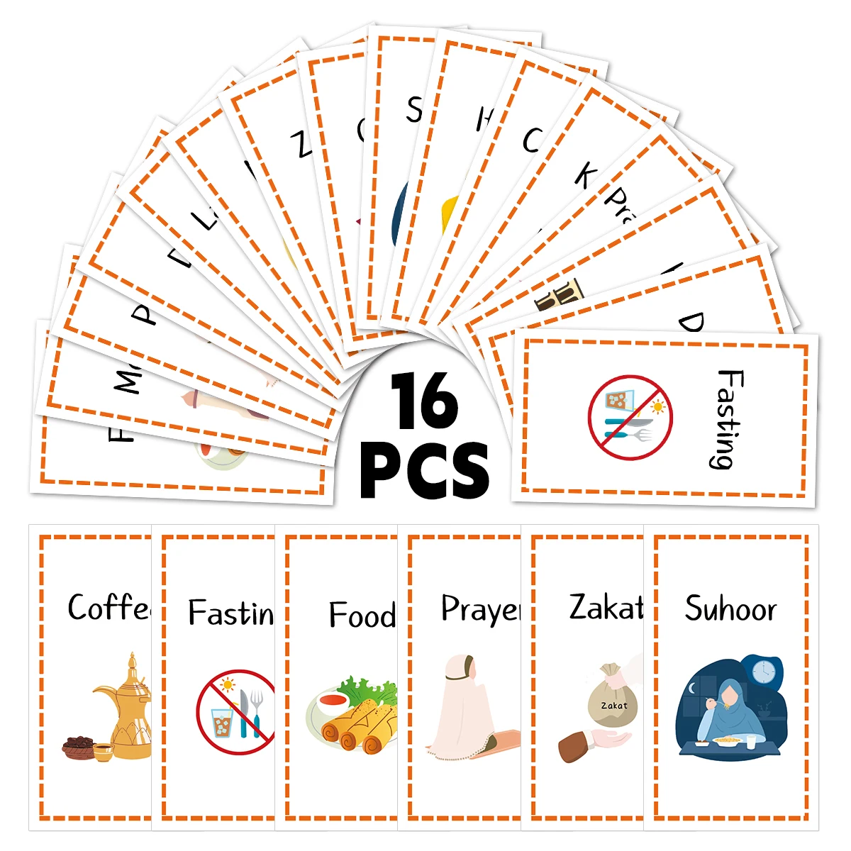 16Pcs Ramadan Vocab…