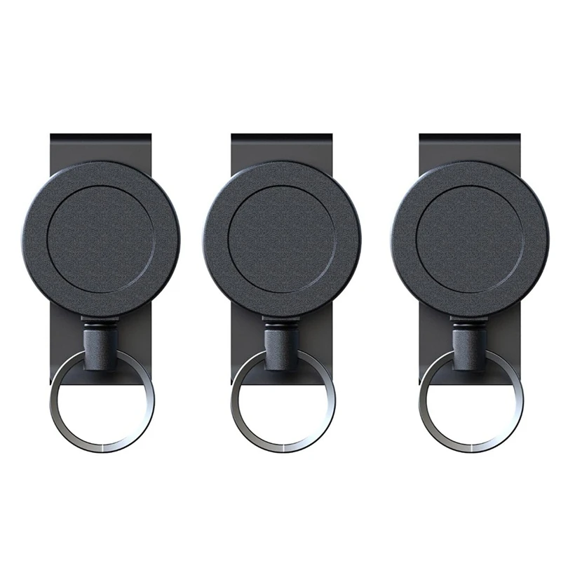 Heavy Duty Retractable Keychain With Belt Clip, 360° Retractable Keychain Heavy Duty With Wire Rope And Key Ring