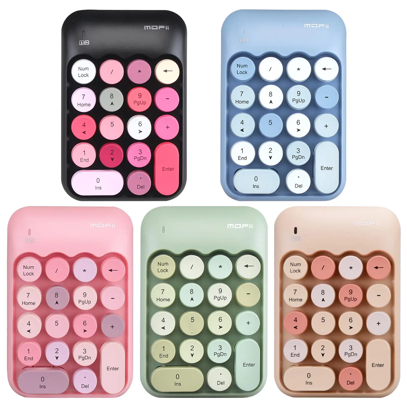 Mini Portable Wireless Numeric Keypad 18 Keys Number Pad for Notebook Laptop