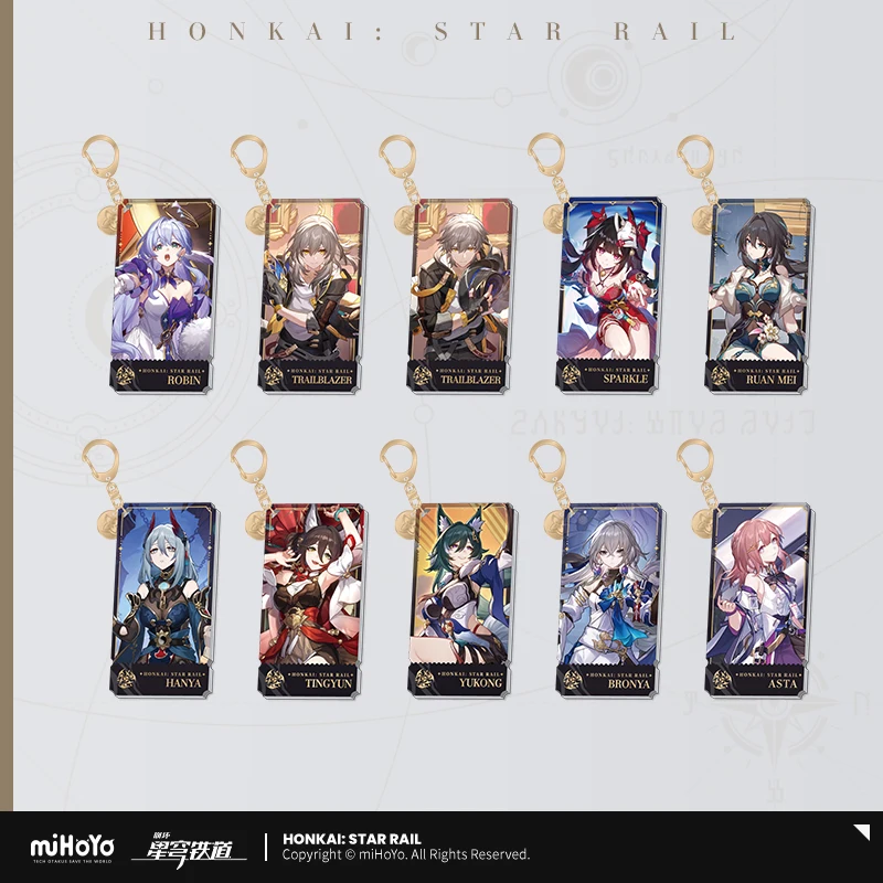 

Presale Game Honkai: Star Rail Official Merchandise Harmony Paths Acrylic Pendant Robin Sparkle Ruan Mei Hanya Caelus Stelle