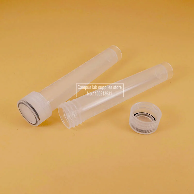 50pcs/lot Laboratory Plastic Cryo Tube 10ml Freeze Pipe Threaded Cap Freezing Tube with Black Silicone Gasket