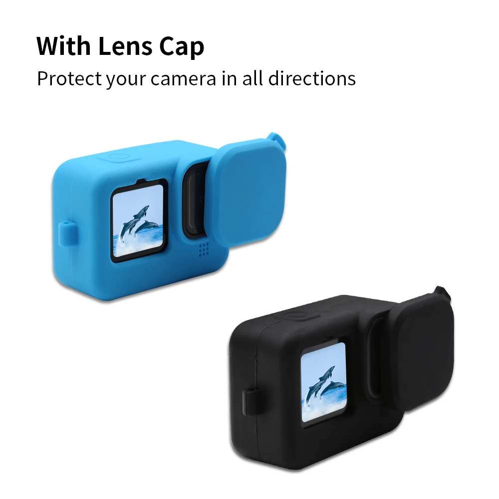 Go pro 9 silikon hülle schutz box objektiv deckel abdeckung rahmens chutz für gopro hero 12 11 10 kamera zubehör