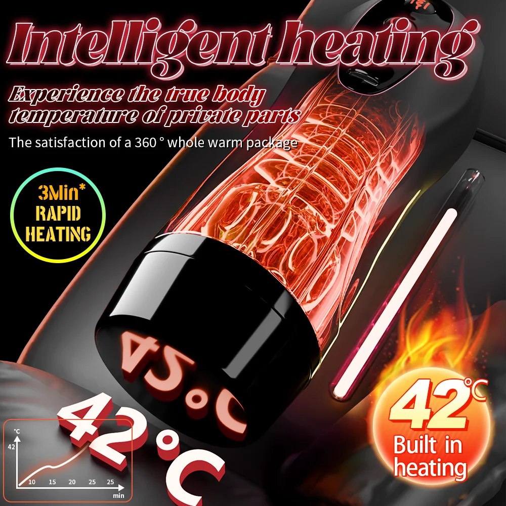 لعبة الجنس للرجال الرجال جهاز استمناء التدفئة تحفيز هزاز مثير صوت الحرة المحمولة قوس شفط كأس جيب كس