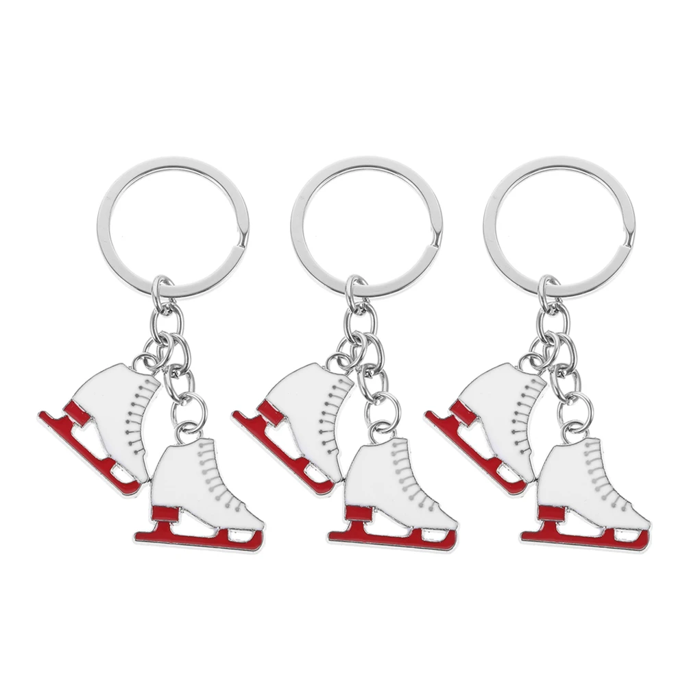 

3 шт. для брелока для катания на коньках, очаровательные брелки для коньков, лоток с аксессуарами для катания на коньках из цинкового сплава
