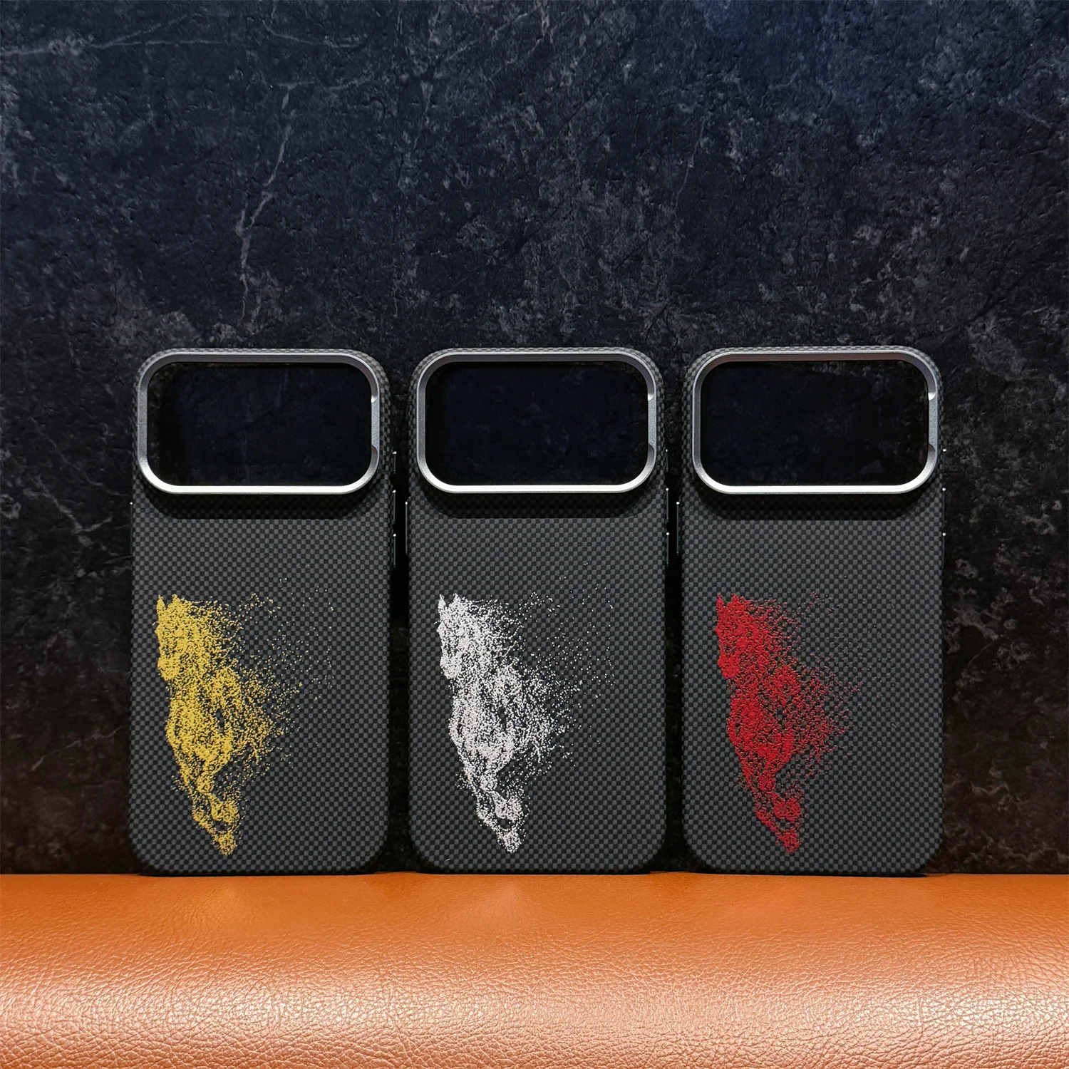 Funda Magnética Ultrafina con Textura de Piel de Caballo para iPhone 17 Pro Max 16 Pro 15 Pro, Cubierta Ultrafina Antihuellas, Nuevo 2026