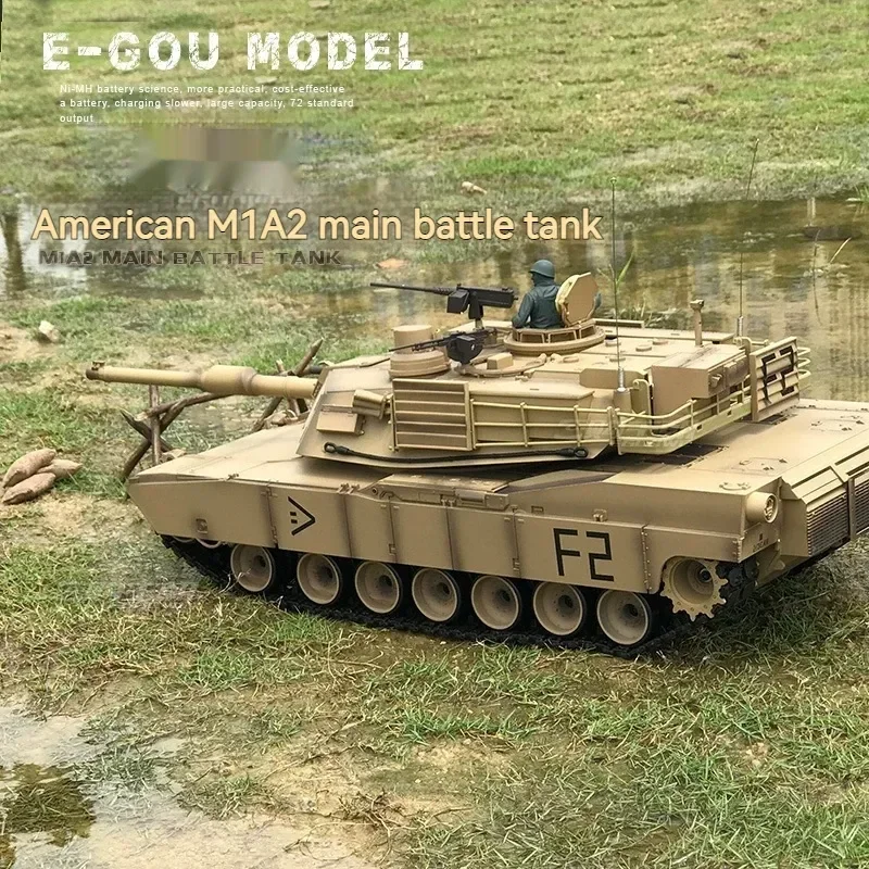Henglong 1:16 Schaal Amerikaanse M1a2 Abrams Elektrische RC Tank Infrarood Battle Op afstand bestuurbare Militaire Model Speelgoed voor Jongens