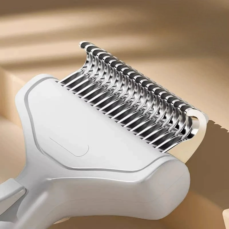 Self Cleaning Pet Dematting Comb One Click Release Undercoat Brush For Dogs And Cats Detangling Grooming Tool For Long Hair