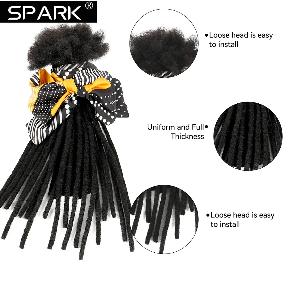 Handgemaakte Dreadlocks Haak Hair Extensions Pure Kleur Gehaakte Vlechten Human Hair Trendy 20 Streng Haar Dreadlock Voor Zwarte Vrouwen